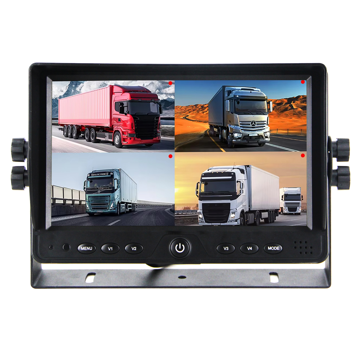 9-inch Ahd Monitor 6-channel Rear View Monitor LCD Car Truck Monitor Blind Spot Monitoring System, Support DVR 512G SD Card